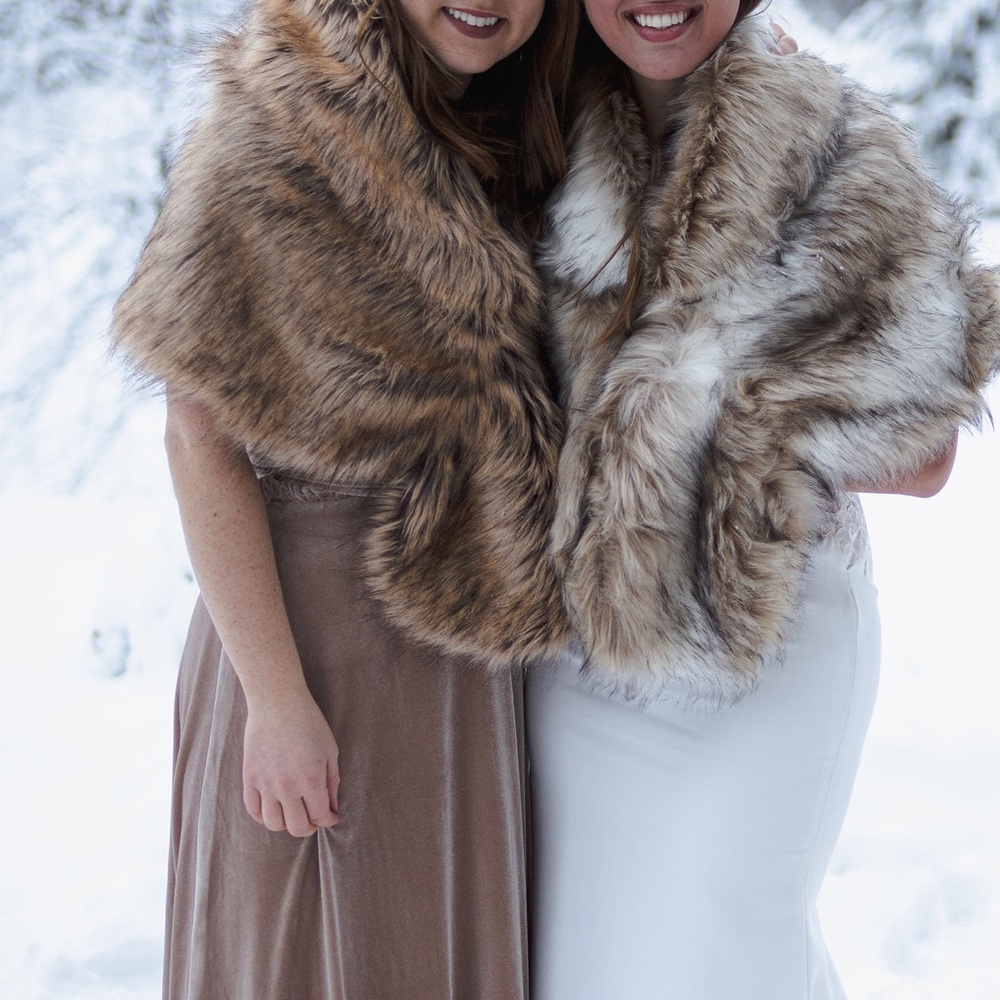 Faux Fur Brown Capelet